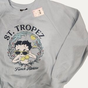 St. Tropez Betty Boop Sweatshirt NWT
